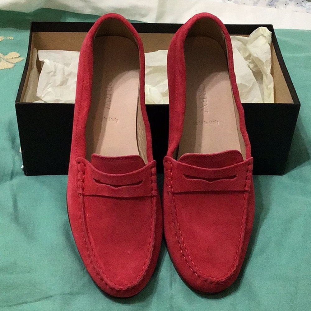 I Crew suede loafers